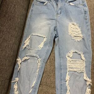 SHEIN Blue Boyfriend Jeans